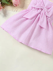 Charming Pink & White Striped Dress