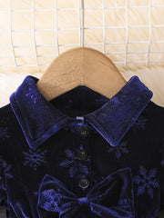 Charming Floral Print Long Sleeve Tutu Dress