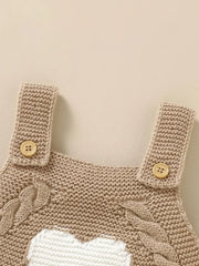 Unisex Bodysuit with Heart Jacquard