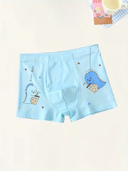 4-Pack Cartoon Print Polyester Knit Fabric Underwear