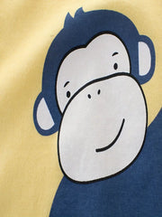 Short Sleeves Cartoon Elephant Cotton T-shirt Tee Top