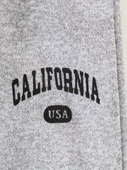 3pcs California Print Casual Jogger Pants