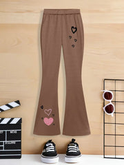 Polyester Knit Stretch Flared Bell Bottom Pants