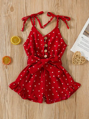 Summer Romper V-Neck Sleeveless Polyester Jumpsuit