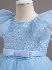 Sleeveless Tulle Tutu with Bow Detail  Dress