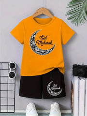 EID MUBARAK Summer Boys Fashion Boys And Children T-Shirt