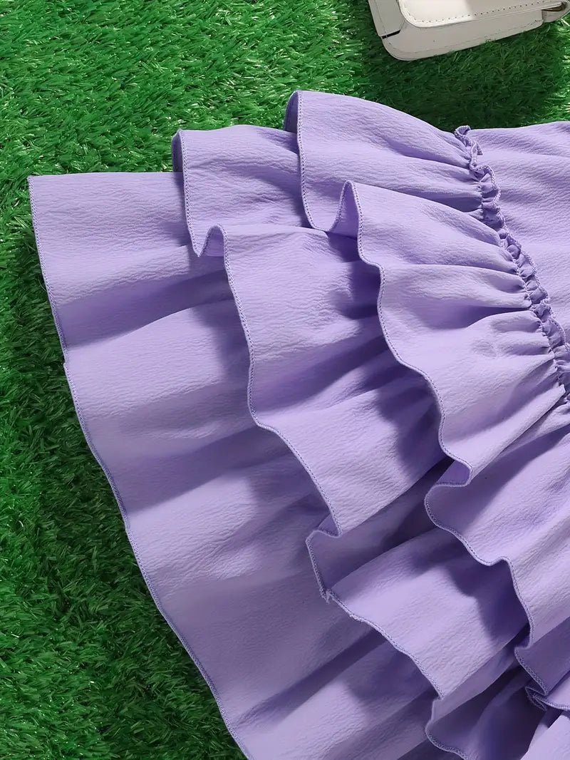 Sleeveless, Button Detail Chic Summer Princess Dress