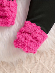 Bow Hooded Top and Trousers Two-Piece Combination Set