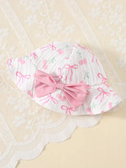 2pcs Sleeveless Plaid Romper & Bow Hat Set