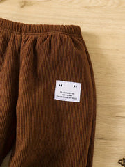 Thickened And Fleece-Lined Corduroy Lined Trousers