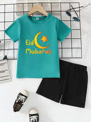 Pure Short Sleeve Eid Mubarak T-shirt