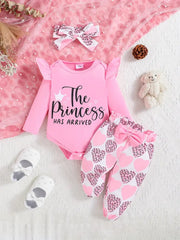 2pcs "The Princess Has Arrived" Print Casual Outdoor Set