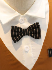 Short Sleeve Shirt Waistcoat Wedding Formal Ring Bearer Suits