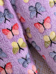 Adorable Butterfly Embossed Plush Pants