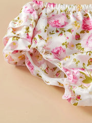 Zcaynger Adorable Pink Floral Print Shorts