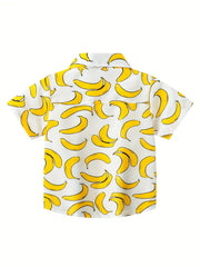 Butterfly Print Casual Fashion Short Sleeve Shirt