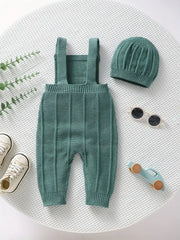 Solid Color Baby Bodysuit Soft Knit Jumpsuit