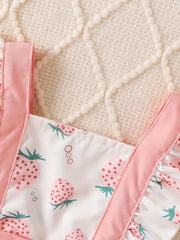 Casual Triangle With Sunflower Print Bodysuit