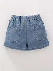 Pleated Ruffle Hem Tiered Skort Solid Color Skirt