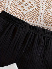 Three-piece Set of Solid Color Shorts