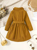 Solid Color Single-Breasted Collared Shirt Dress Fashion Formal Dress