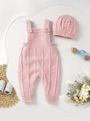 Solid Color Baby Bodysuit Soft Knit Jumpsuit