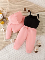 Baby Stylish Letter Print Street Casual 3pcs Outfits