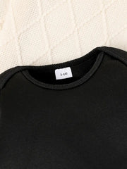 1pc Warm Hooded Round Neck Long Sleeve Bodysuit