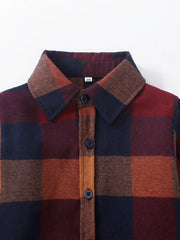 Casual Button-Up Classic Plaid Long Sleeve Shirt