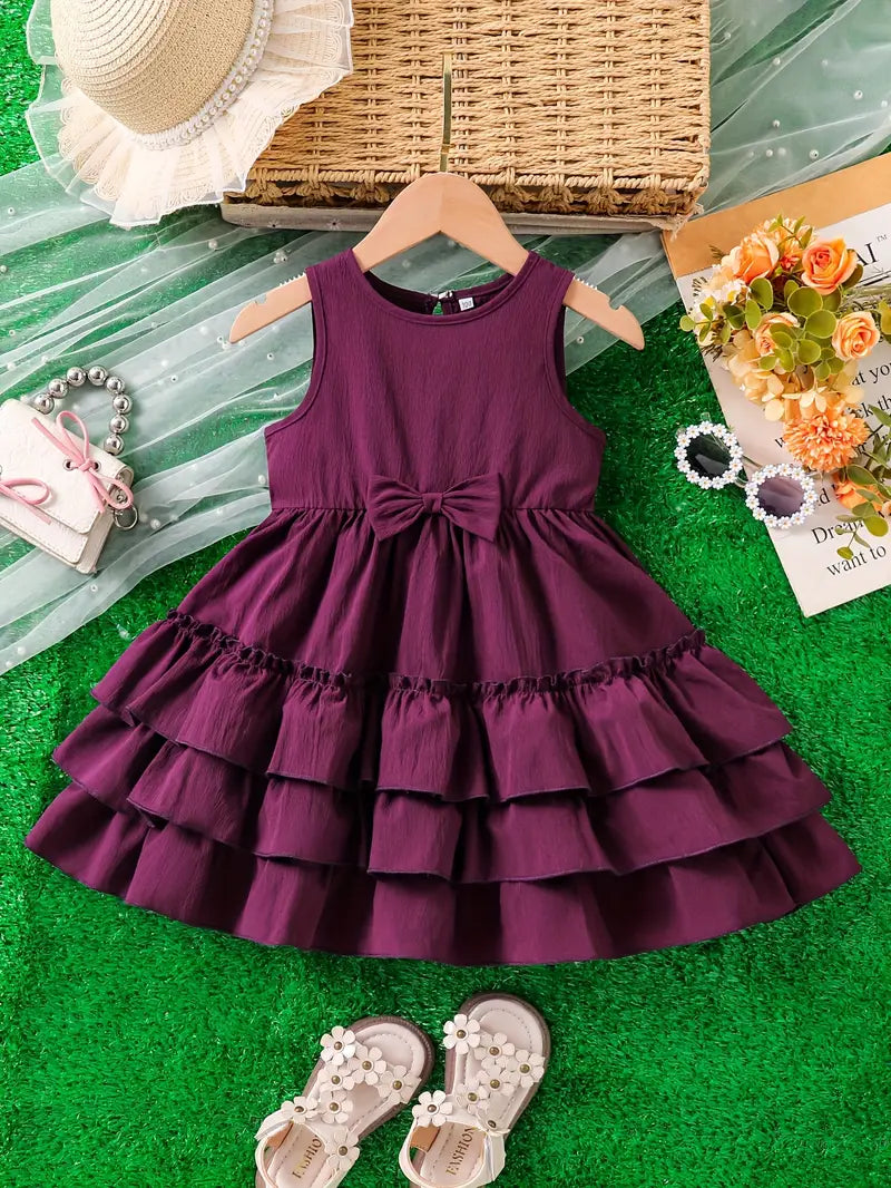Sleeveless, Button Detail Chic Summer Princess Dress