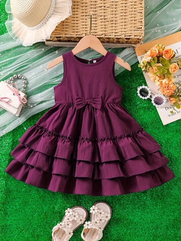 Sleeveless, Button Detail Chic Summer Princess Dress