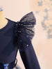 Elegant Starry Night Princess Dress with Bow Waist & Flutter Sleeves