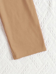 Short Puff Sleeve Ribbed Jumpsuit