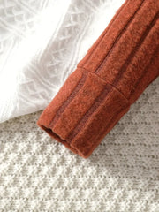 Set: Hooded Long-sleeved Top + Straight Trousers + Belt