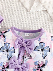 Adorable Print Long-Sleeve Romper