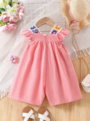 Romper Summer Thin Skirt Pants Outfit Girl's Vest Ruffle