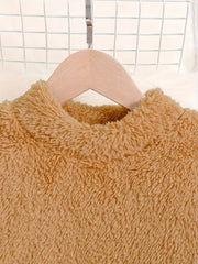 Plush Long Sleeve Dress Warm Dresses