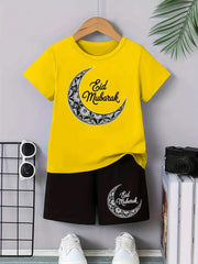 EID MUBARAK Summer Boys Fashion Boys And Children T-Shirt