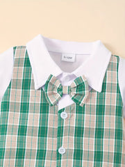 Cute Style Short Sleeve Outdoor Romper With Faux Collar