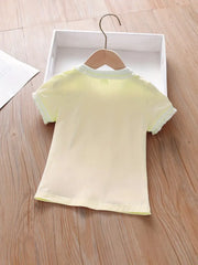 Elaborate Embroidery Cartoon Bunny Graphic Tees T-Shirt