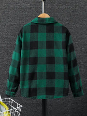 Classic Plaid Shirts Long Sleeve Button Up Shirt