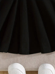Girls Lapel Sleeveless Preppy Summer Dress