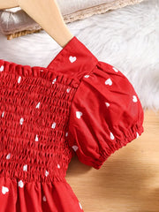 Ramadan Adorable Heart-Print Tunic Dress