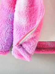 Long Sleeve Fuzzy Fleece Hooded Jacket