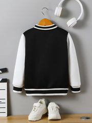 Casual Knitted Sweatshirt Jacket with Button Front