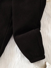 Thickened And Fleece-Lined Corduroy Lined Trousers