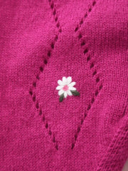 Floral Embroidered Knitted Romper