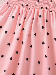Ramadan Adorable Heart-Print Tunic Dress