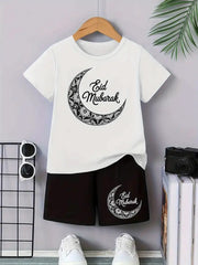 EID MUBARAK Summer Boys Fashion Boys And Children T-Shirt