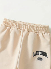 3pcs California Print Casual Jogger Pants